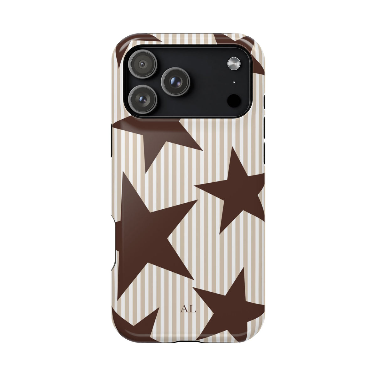 Custom Initials Mocha Star iPhone Case