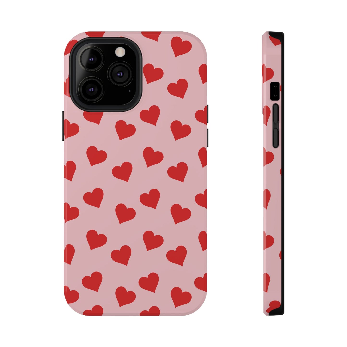 Red & Pink Heart Mania iPhone Case