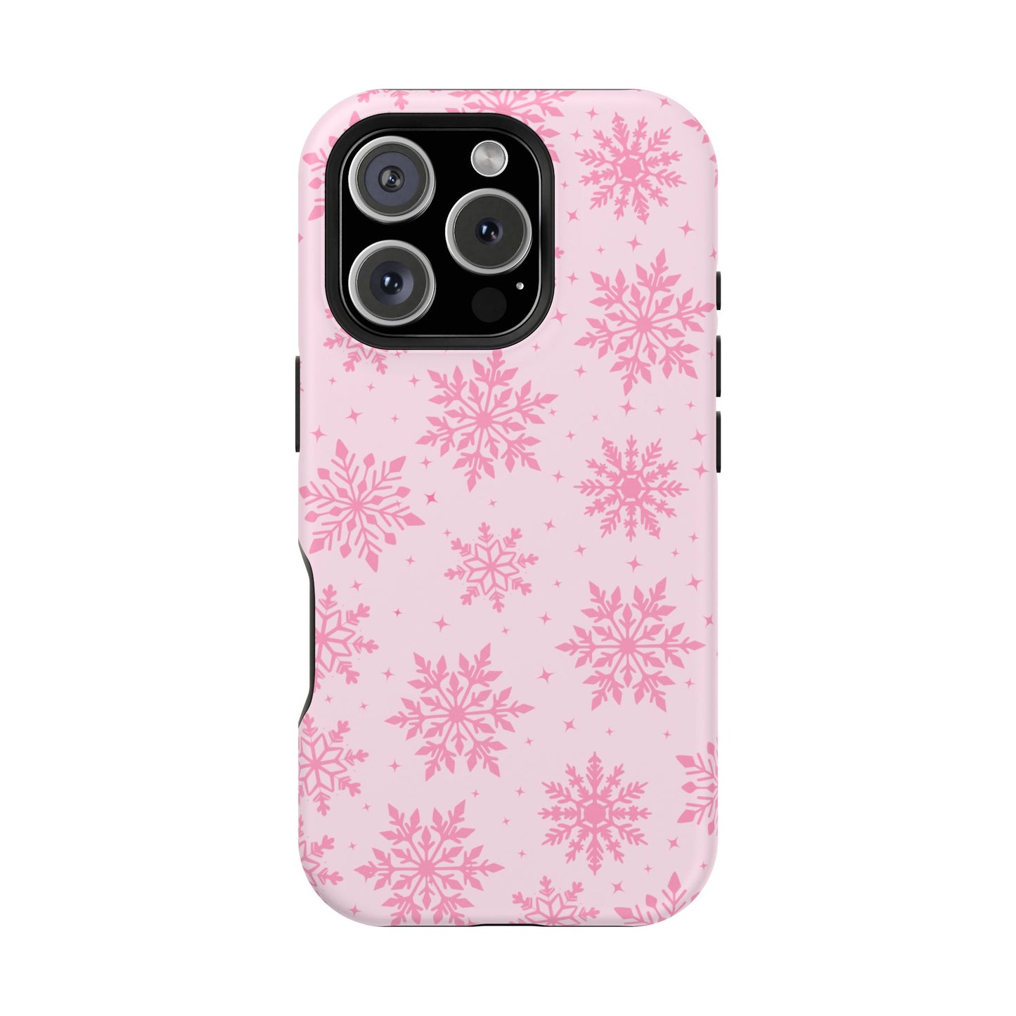 Pink Snowflakes iPhone Case