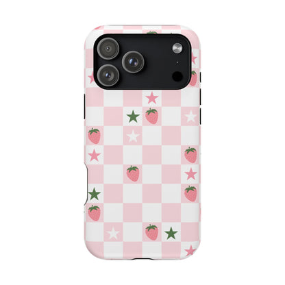 Strawberry Check iPhone Case