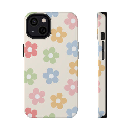 Preppy Retro Flowers iPhone Case