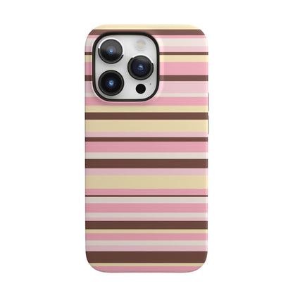 Sunday Latte Stripes iPhone Case