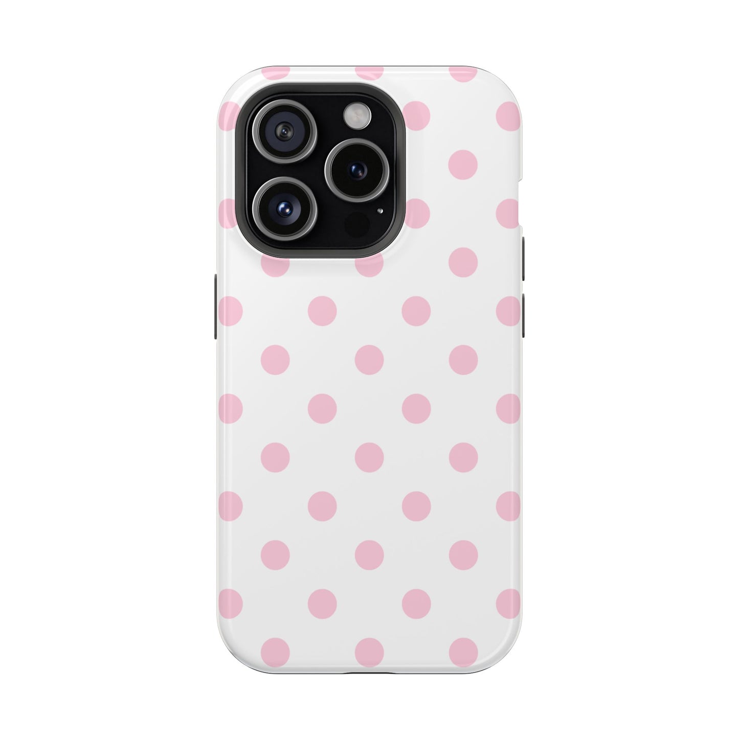 Pink Clouds Polka Dots iPhone Case