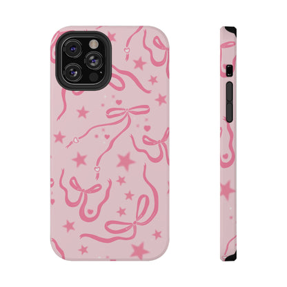 Pink Cosmic Bows iPhone Case