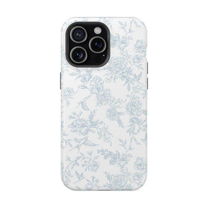 French Blue Toile iPhone Case