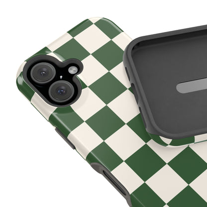Green Checkered iPhone Case