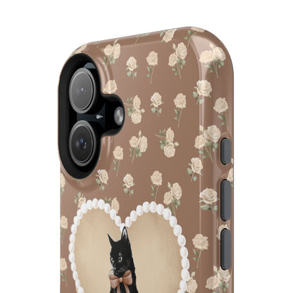 Brown Féline Roses iPhone Case