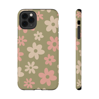 Green Flower Power iPhone Case