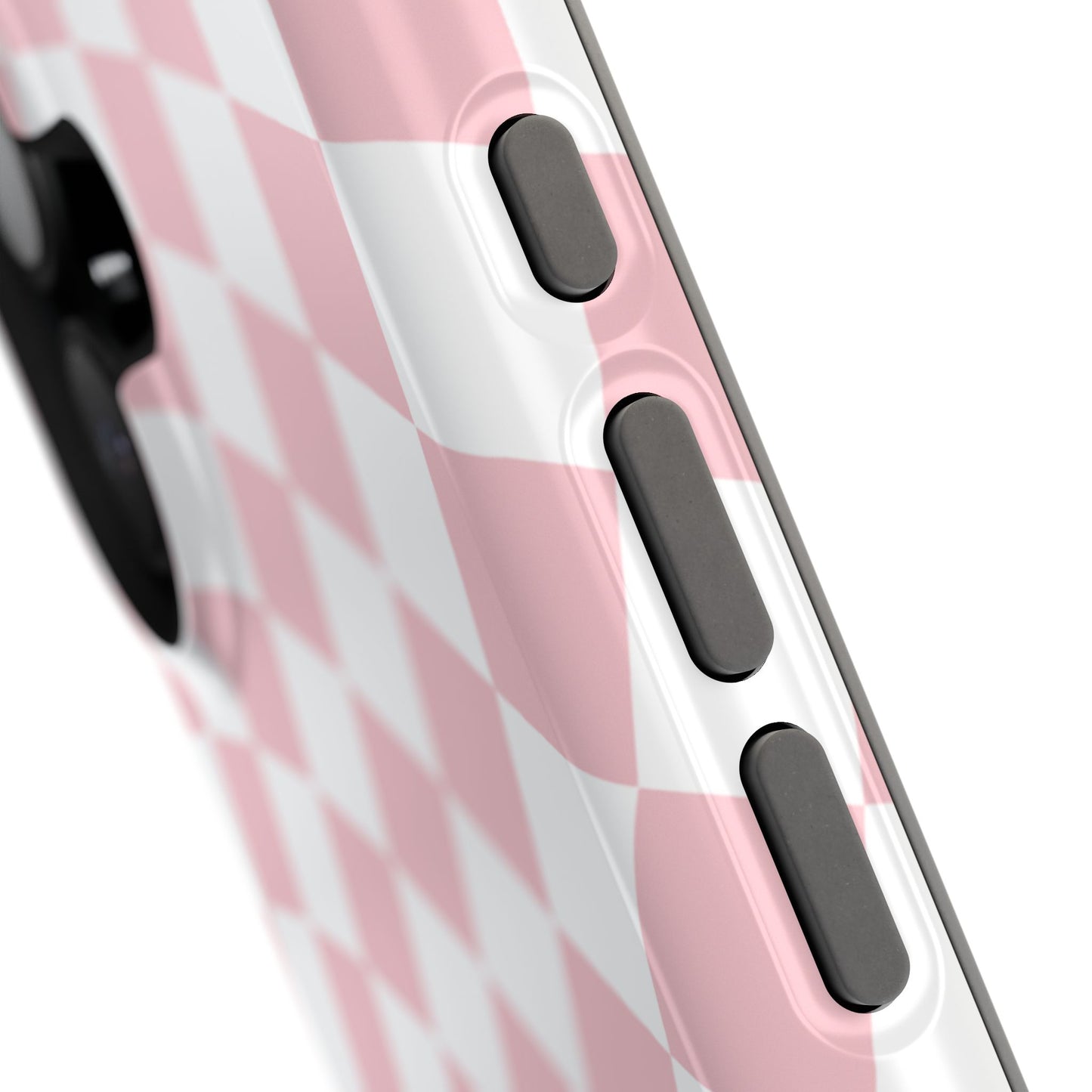 Pink Wavy Checkered iPhone Case