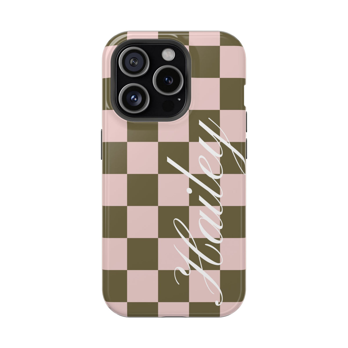 Custom Pistachio Checkered iPhone Case