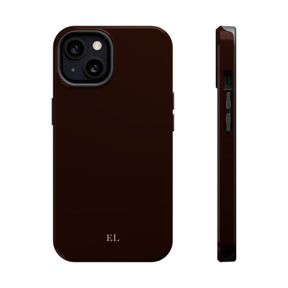 Custom Initials Mocha iPhone Case