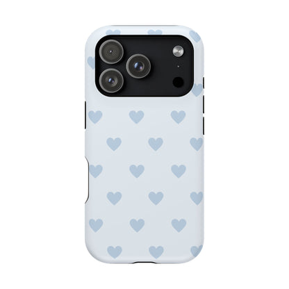 Light Blue Hearts iPhone Case