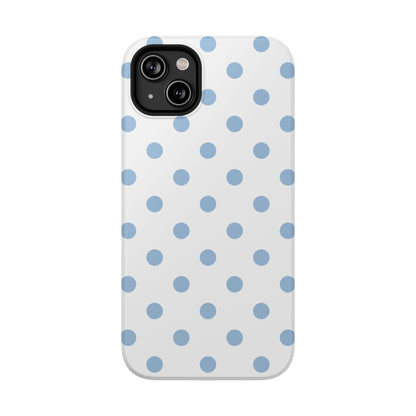 Blue Clouds Polka Dots iPhone Case