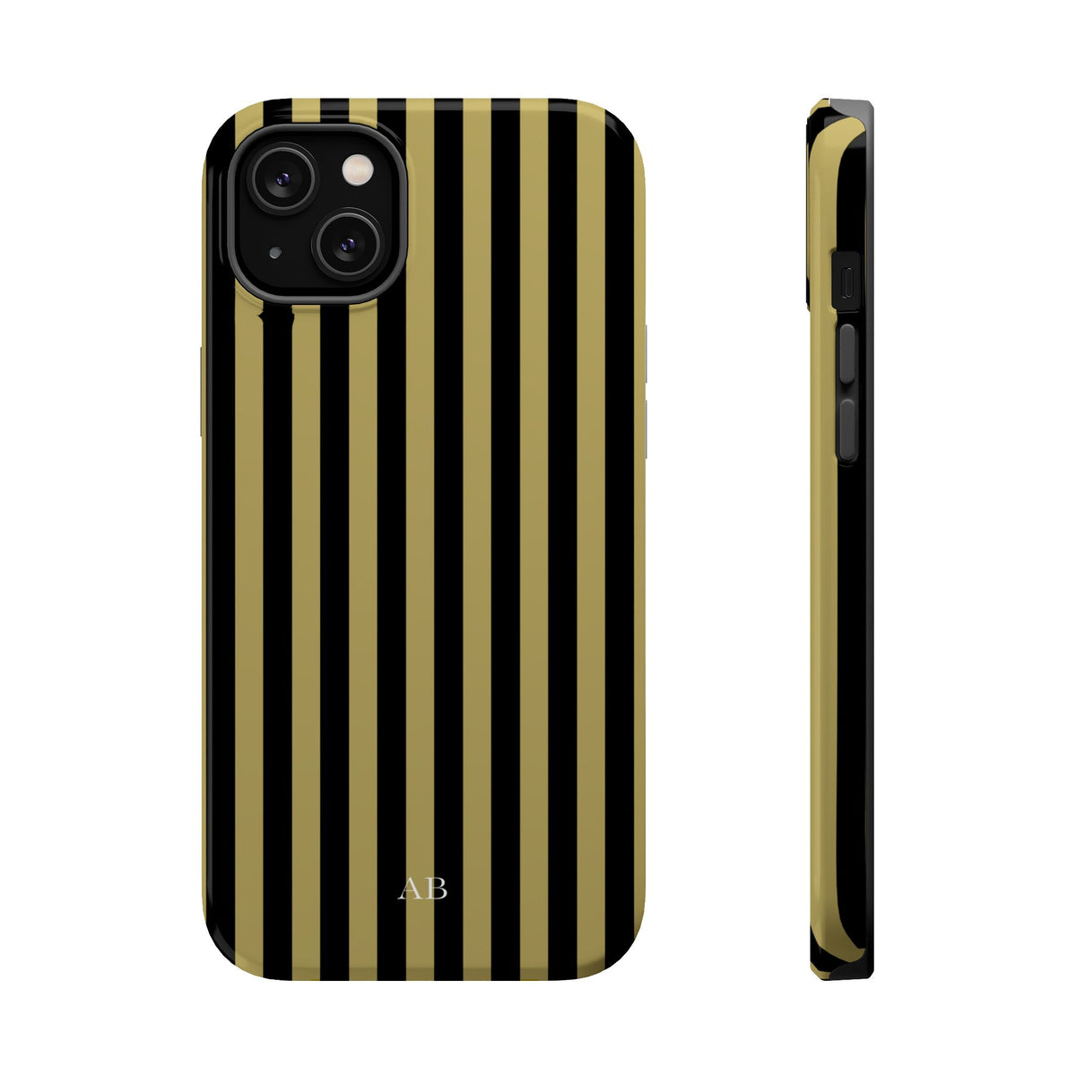 Custom Initials Wicked Stripes iPhone Case