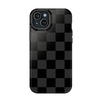 Black Checkered iPhone Case