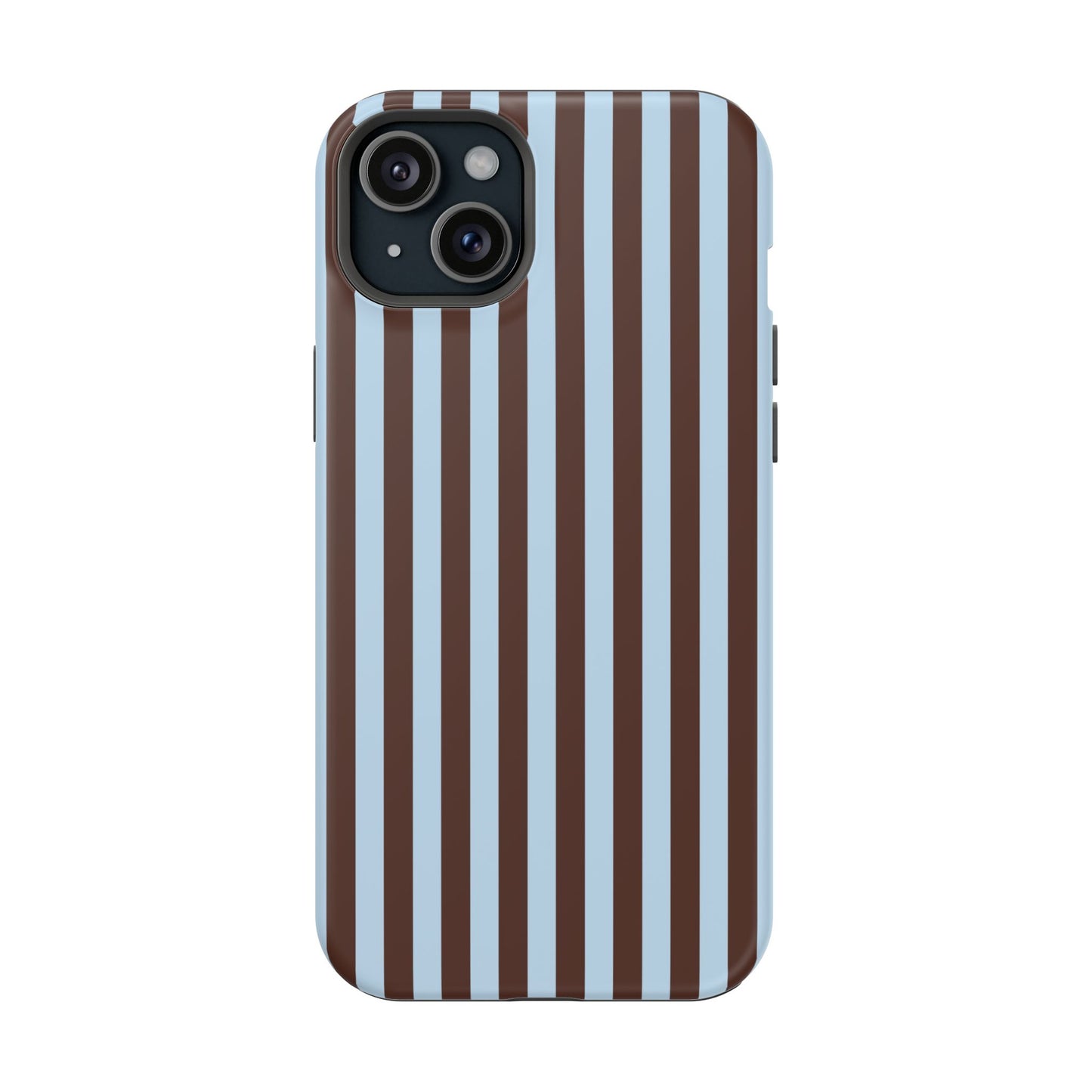 Blue Latte Stripes iPhone Case