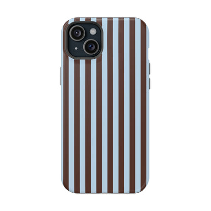 Blue Latte Stripes iPhone Case