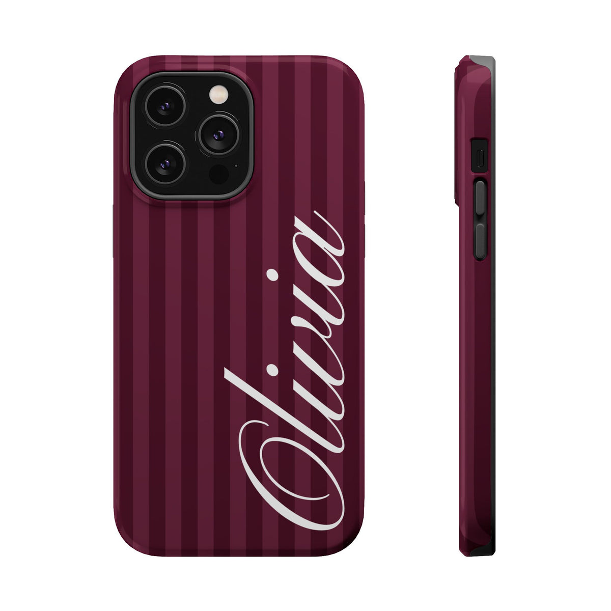 Custom Plum Stripes iPhone Case