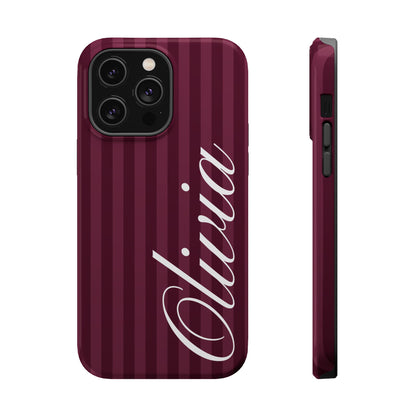 Custom Plum Stripes iPhone Case