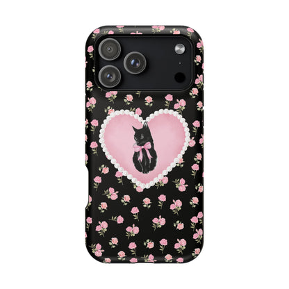 Black Féline Roses iPhone Case
