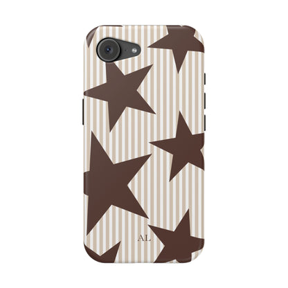 Custom Initials Mocha Star iPhone Case