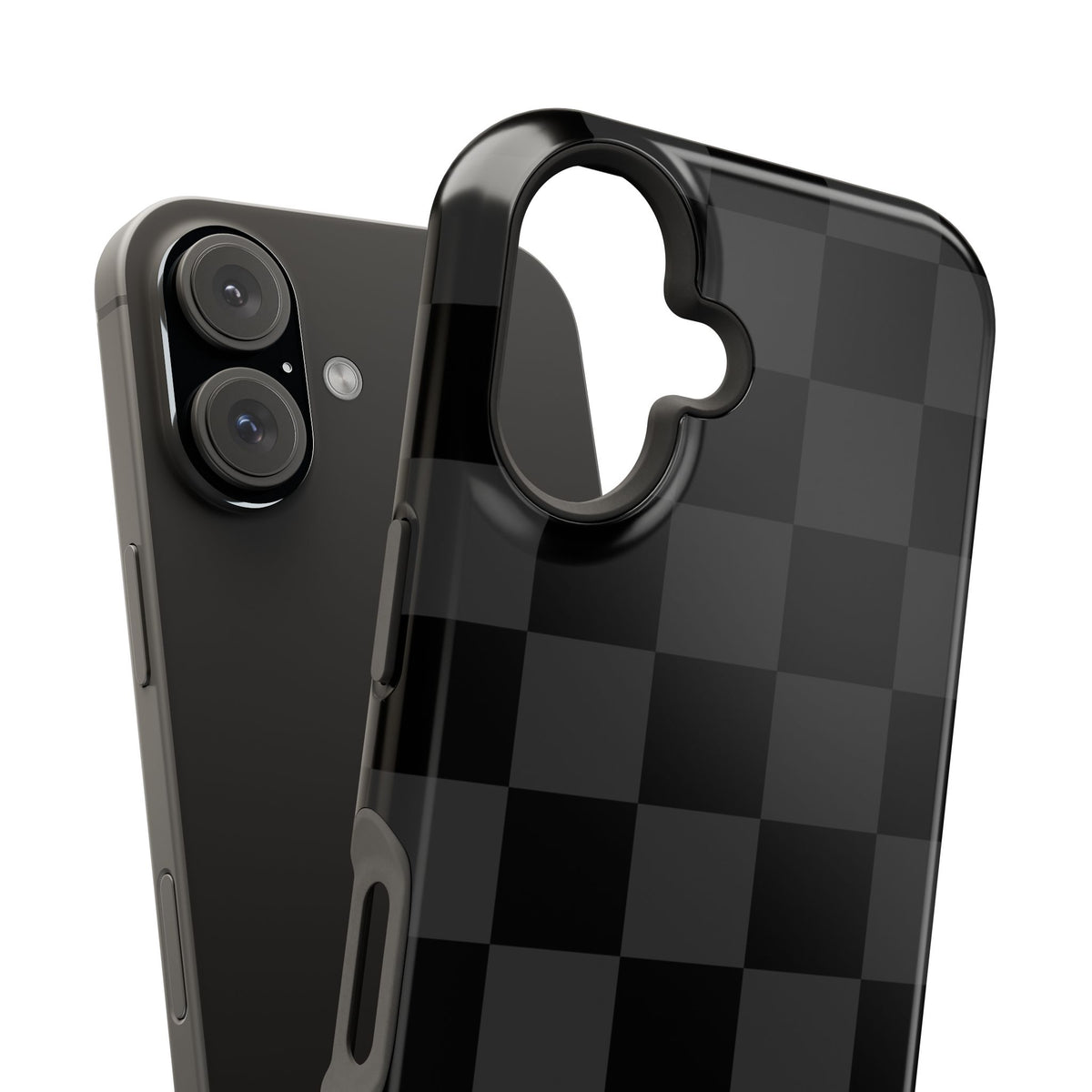 Black Checkered iPhone Case
