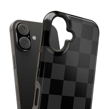 Black Checkered iPhone Case