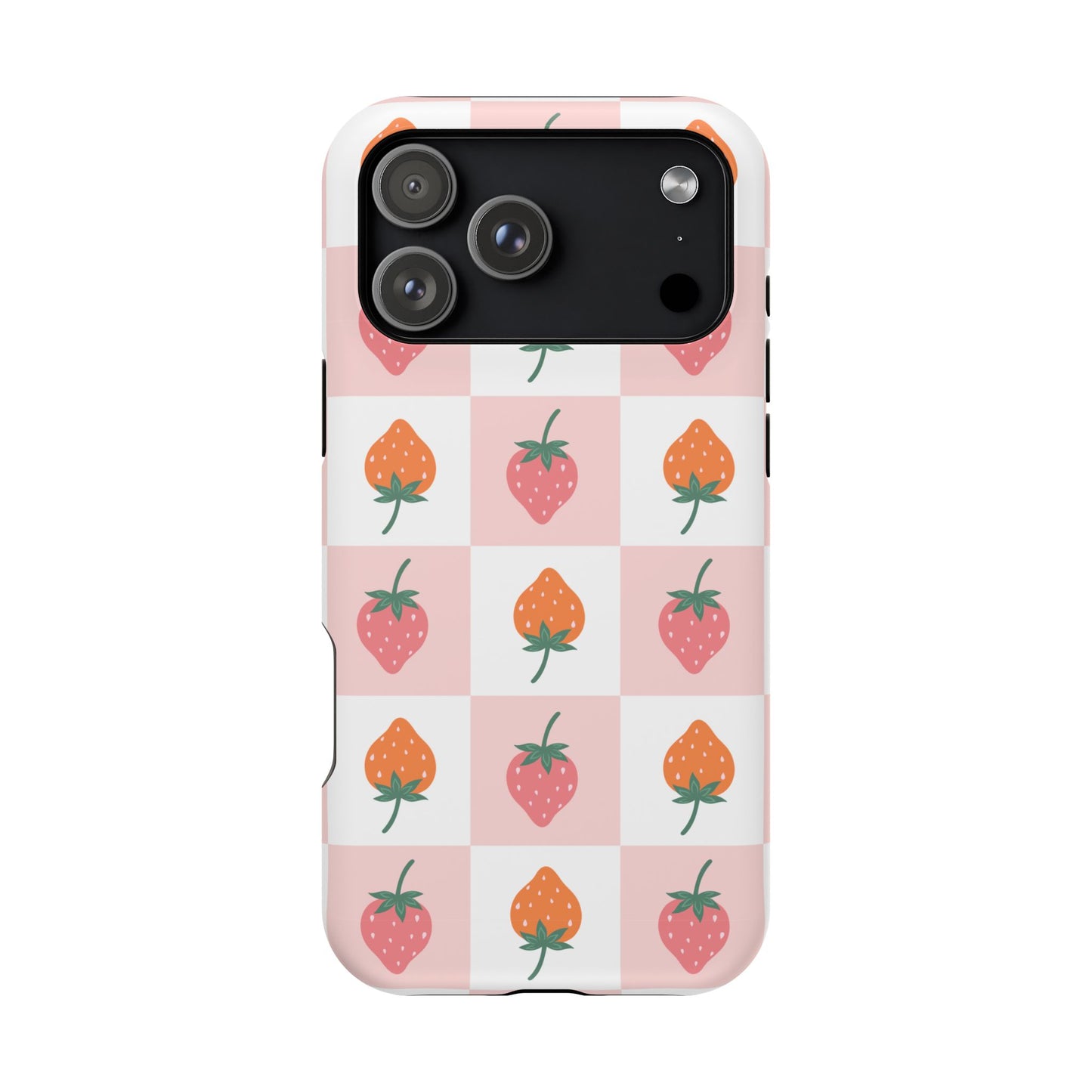 Strawberry Checkered iPhone Case