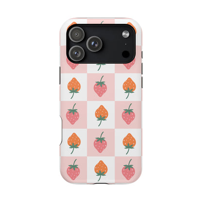 Strawberry Checkered iPhone Case