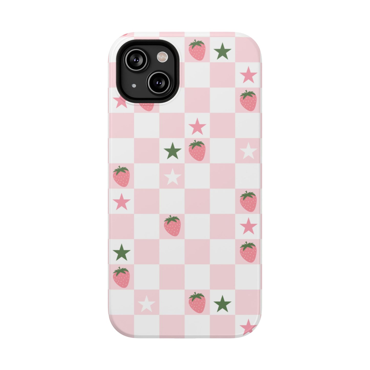 Strawberry Check iPhone Case