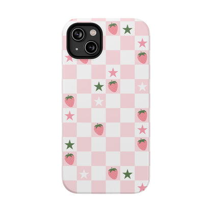 Strawberry Check iPhone Case