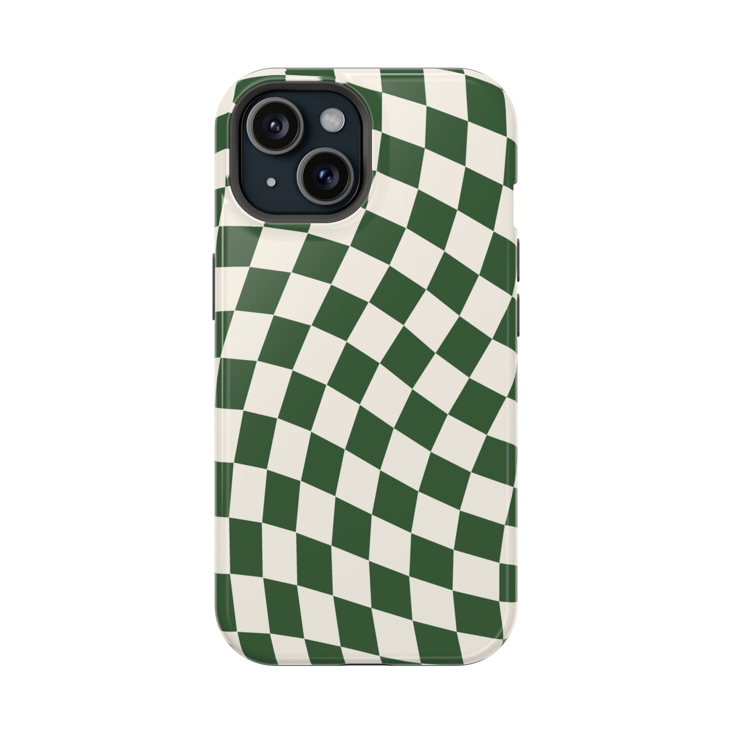 Green Wavy Checkered iPhone Case