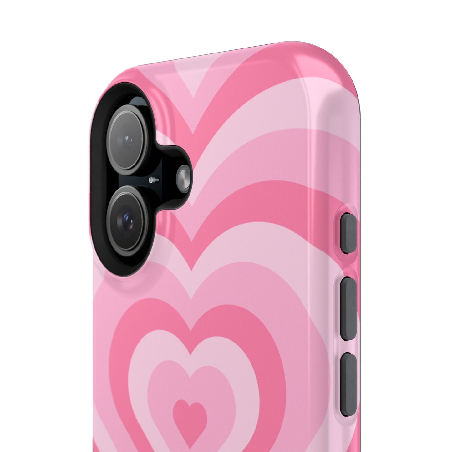 Pink Glowing Hearts iPhone Case