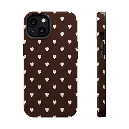 Mocha Hearts iPhone Case