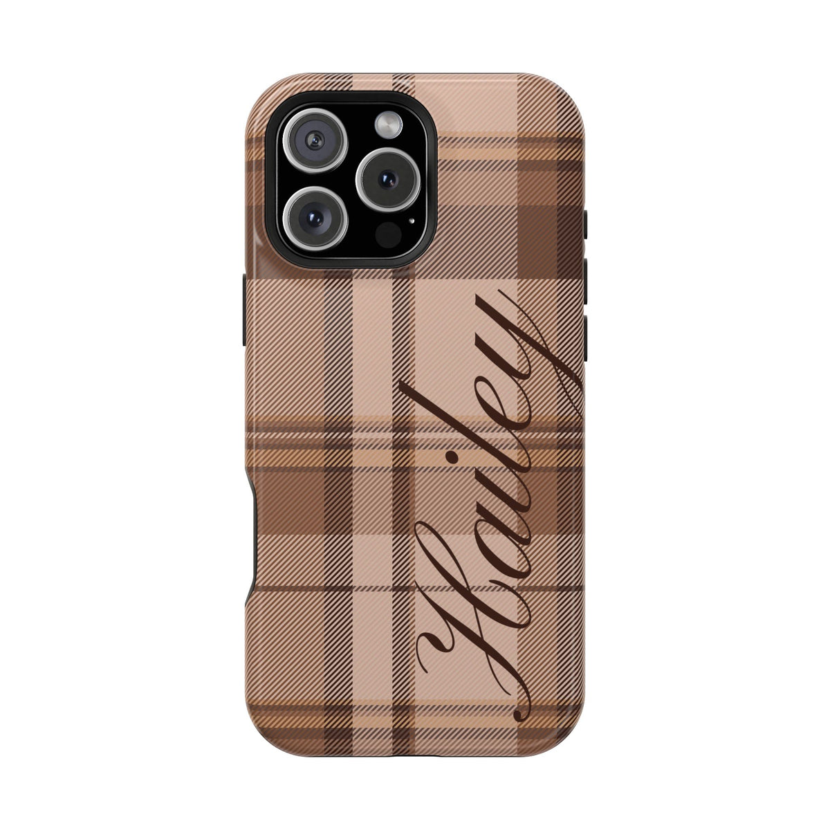 Custom Toffee Plaid iPhone Case