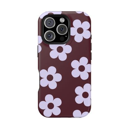 Burgundy Flowers iPhone Case