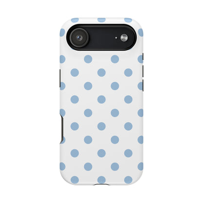 Blue Clouds Polka Dots iPhone Case