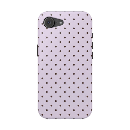 Berry Mocha Mini Dots iPhone Case
