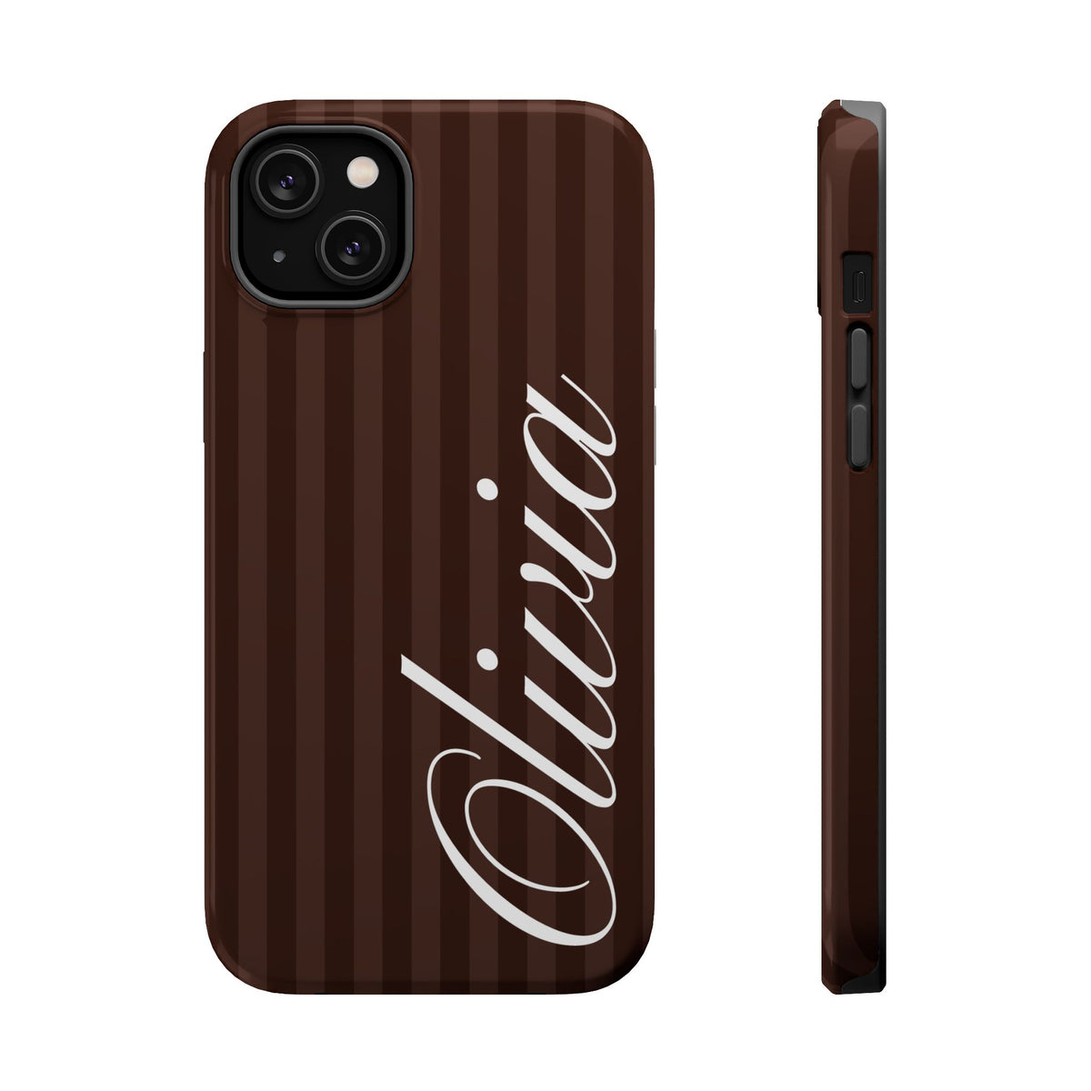 Custom Mocha Stripes iPhone Case
