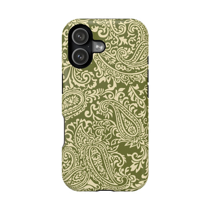 Olive Paisley iPhone Case