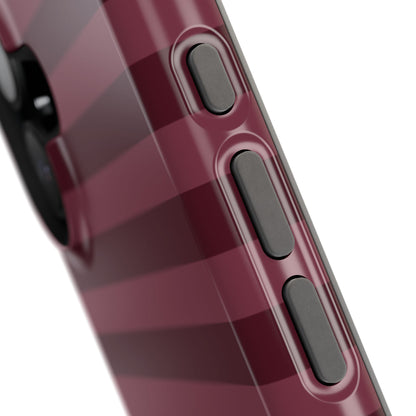 Burgundy Classic Striped iPhone Case