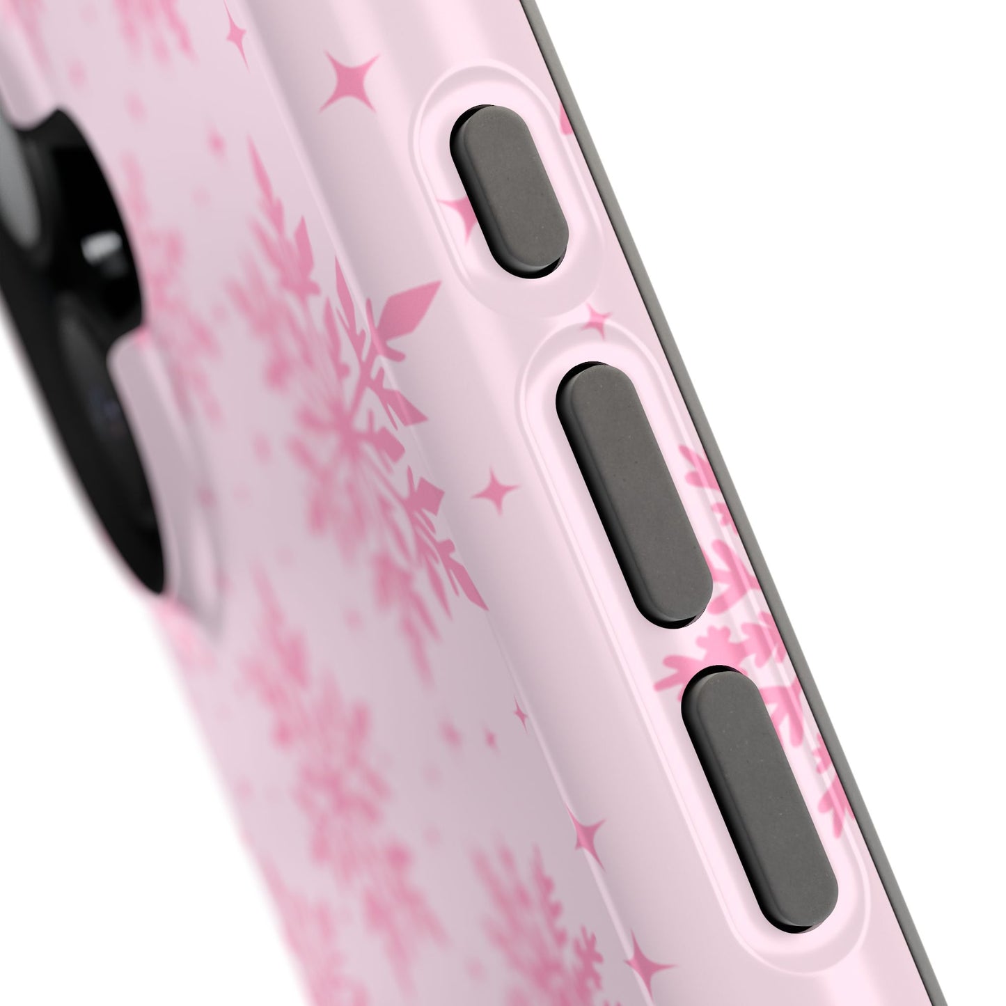 Pink Snowflakes iPhone Case