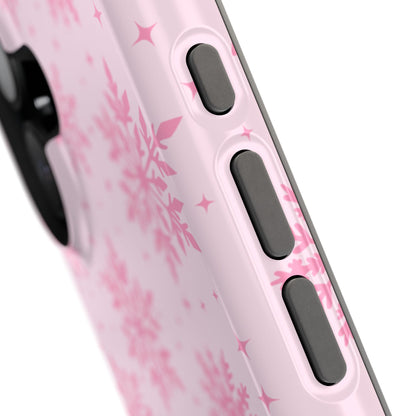 Pink Snowflakes iPhone Case