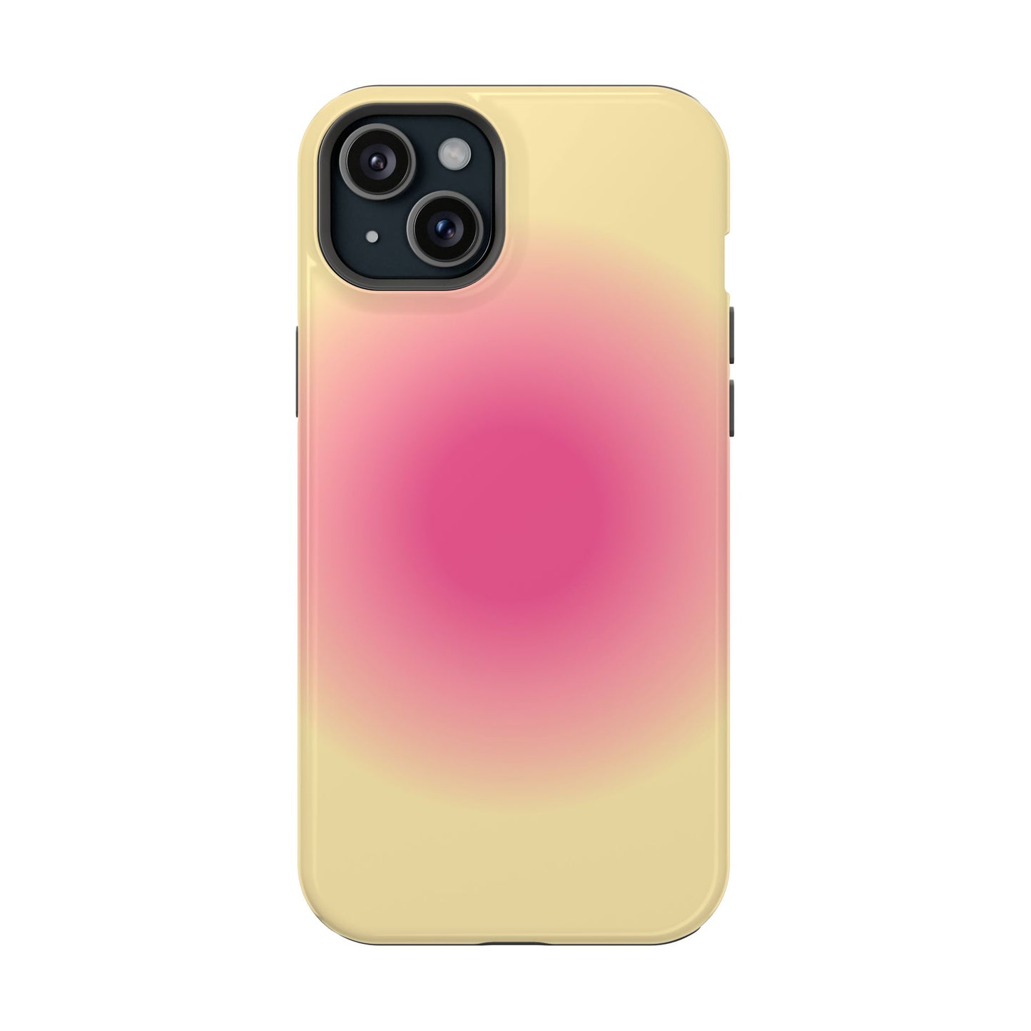 Hot Pink & Yellow Aura iPhone Case