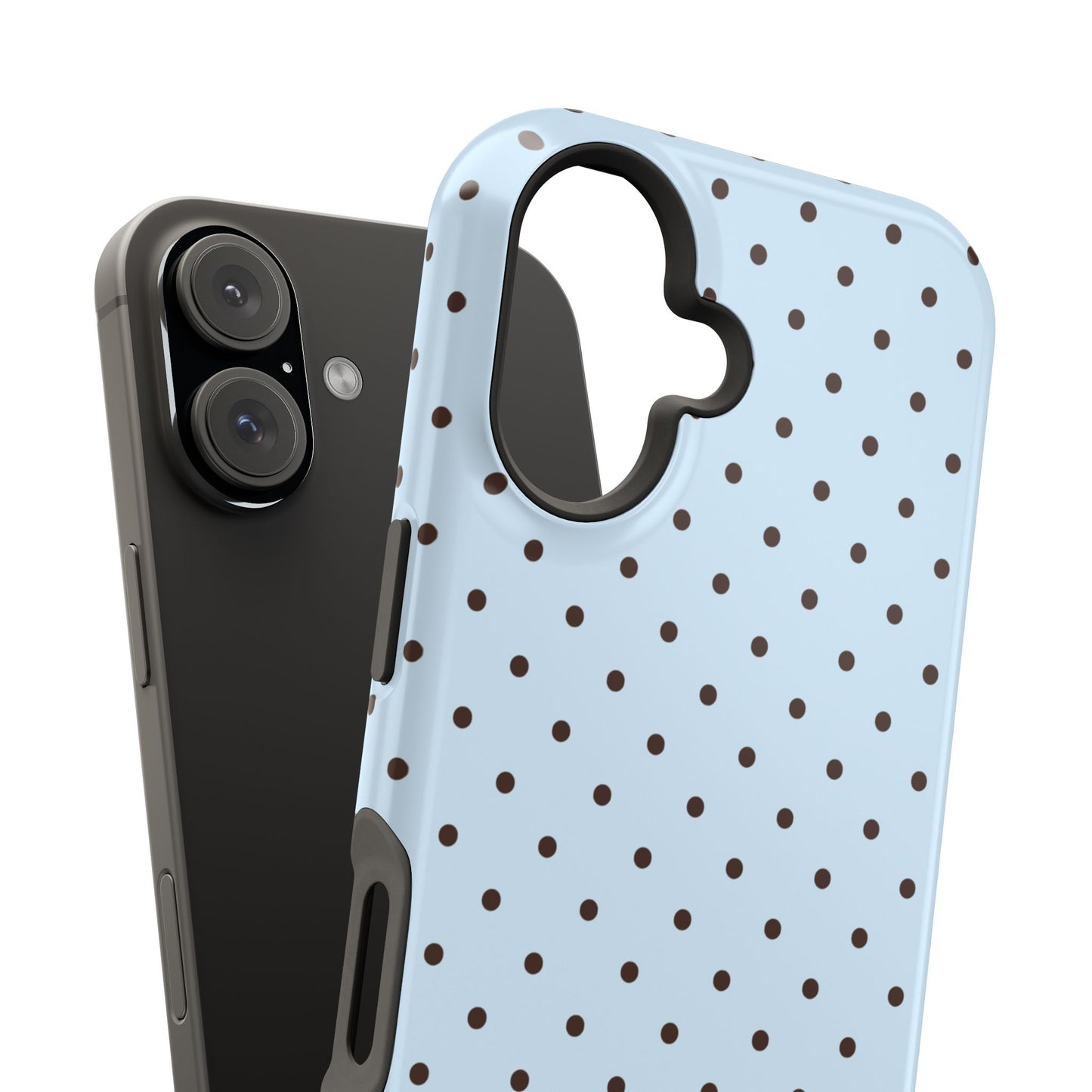 Blueberry Mocha Mini Dots iPhone Case
