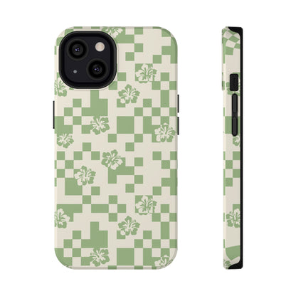 Green Hibiscus iPhone Case