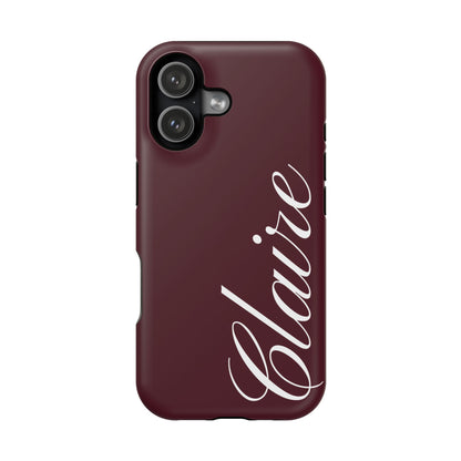 Personalized Burgundy iPhone Case