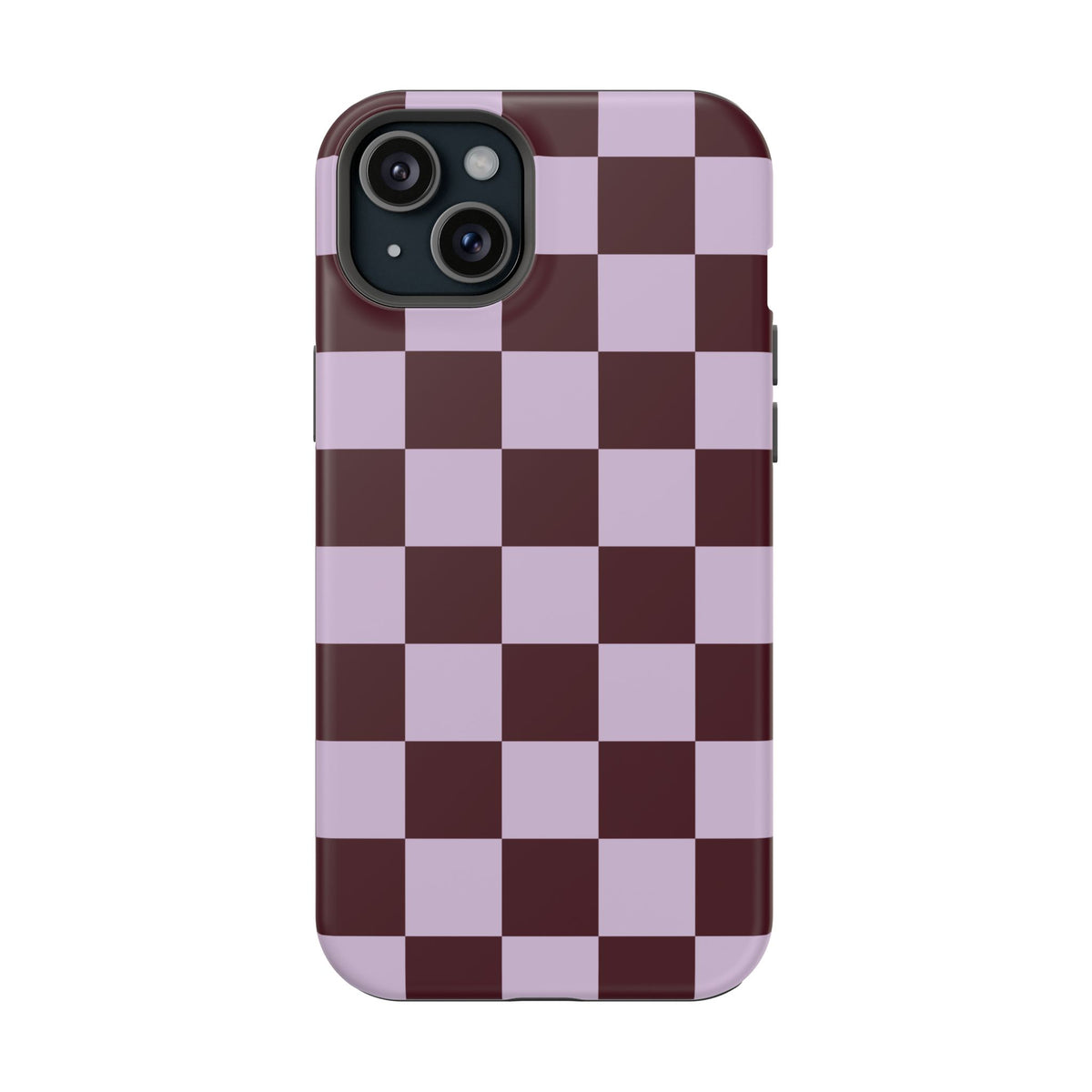 Burgundy & Violet Checkered iPhone Case