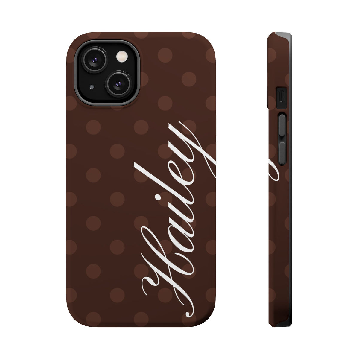 Custom Mocha Polka Dots iPhone Case