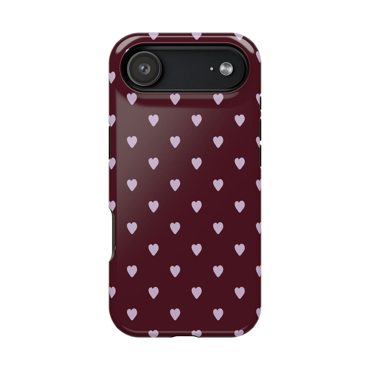 Burgundy & Purple Little Hearts iPhone Case